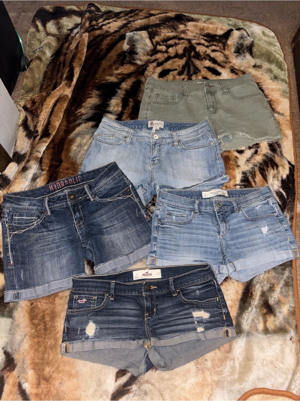 Hollister, Abercrombie, old navy, hydraulic,bcbg. Lot of 5.shorts